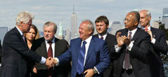 Zurab Tsereteli and President Bill Clinton at the Dedication Ceremony